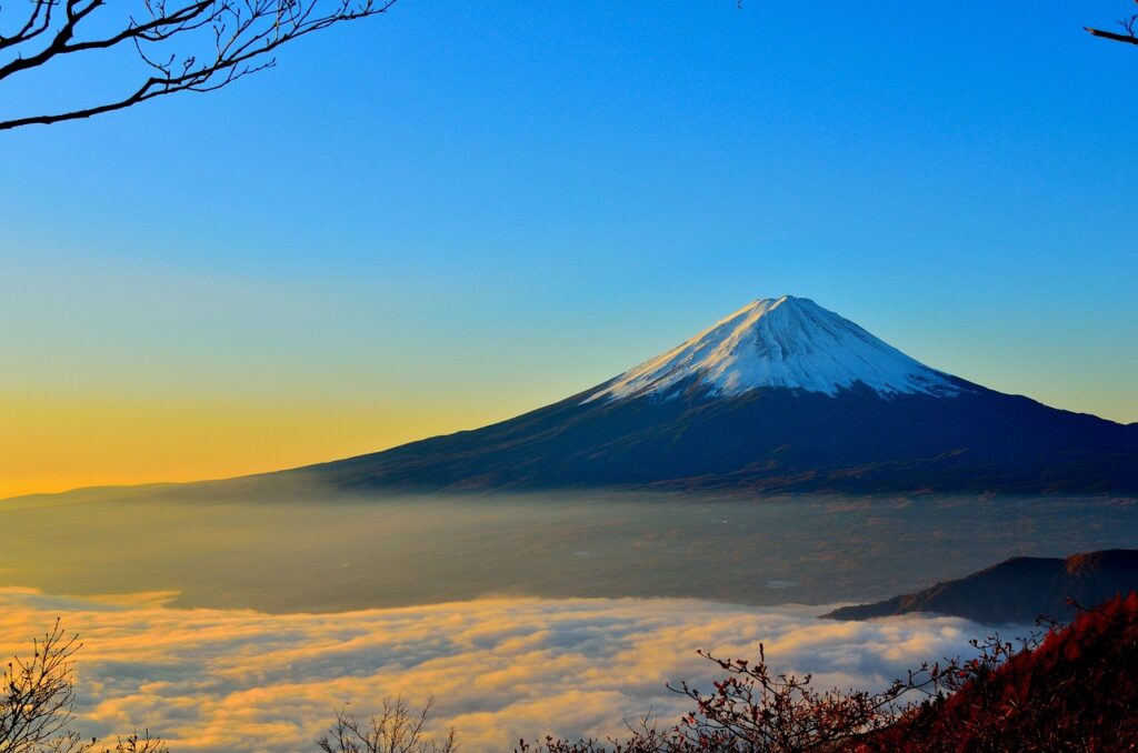 mountain, volcano, peak